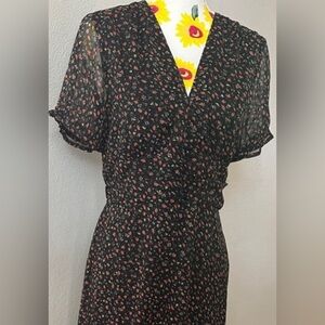 Leith Floral Black Dress